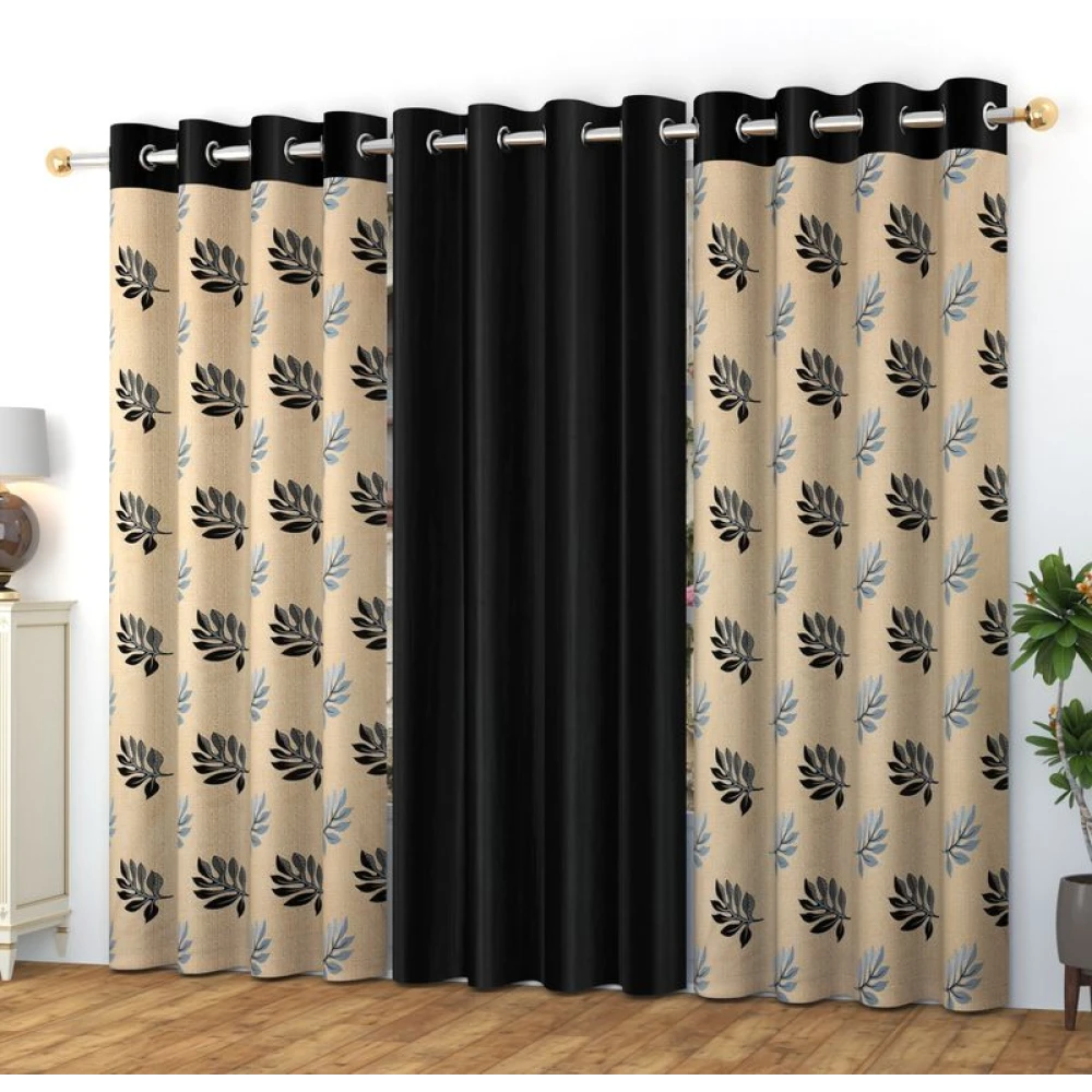 Stylish Room Darkening Polyester Window Curtains