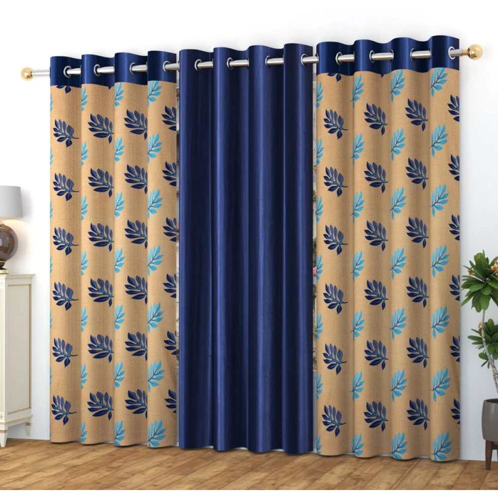 Stylish Room Darkening Polyester Window Curtains for Living Room Window