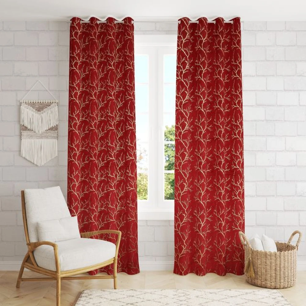 Soft Room Darkening Polyester Window Curtains for Bedroom Window