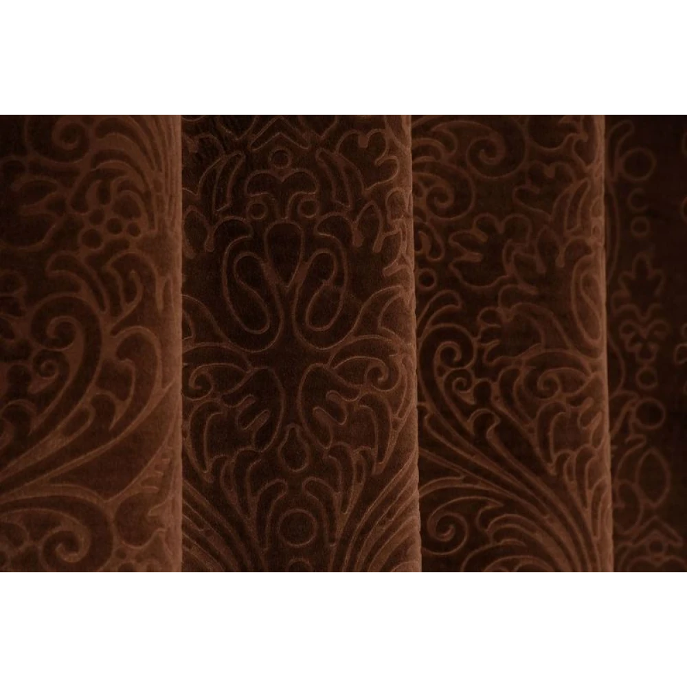 Classic Room Darkening Polyester Window Curtains for Office Window in brown shade