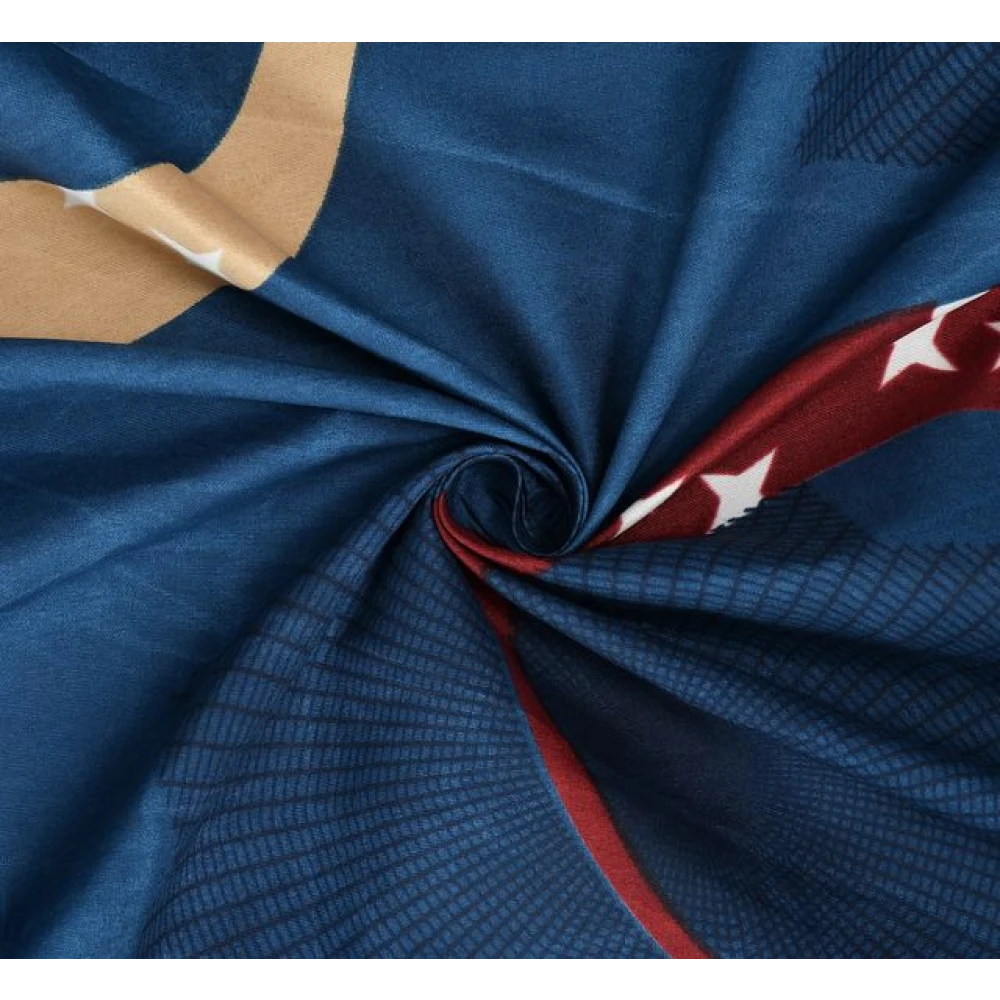 Premium Glace Cotton Double Bed Fitted Bedsheet with 2 Pillow Covers