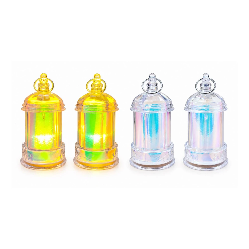 Decorative Hanging Tealight Candle Lantern Set of 2, Golden Hanging Candle Holder for Home, Diwali, Christmas & Festive Décor