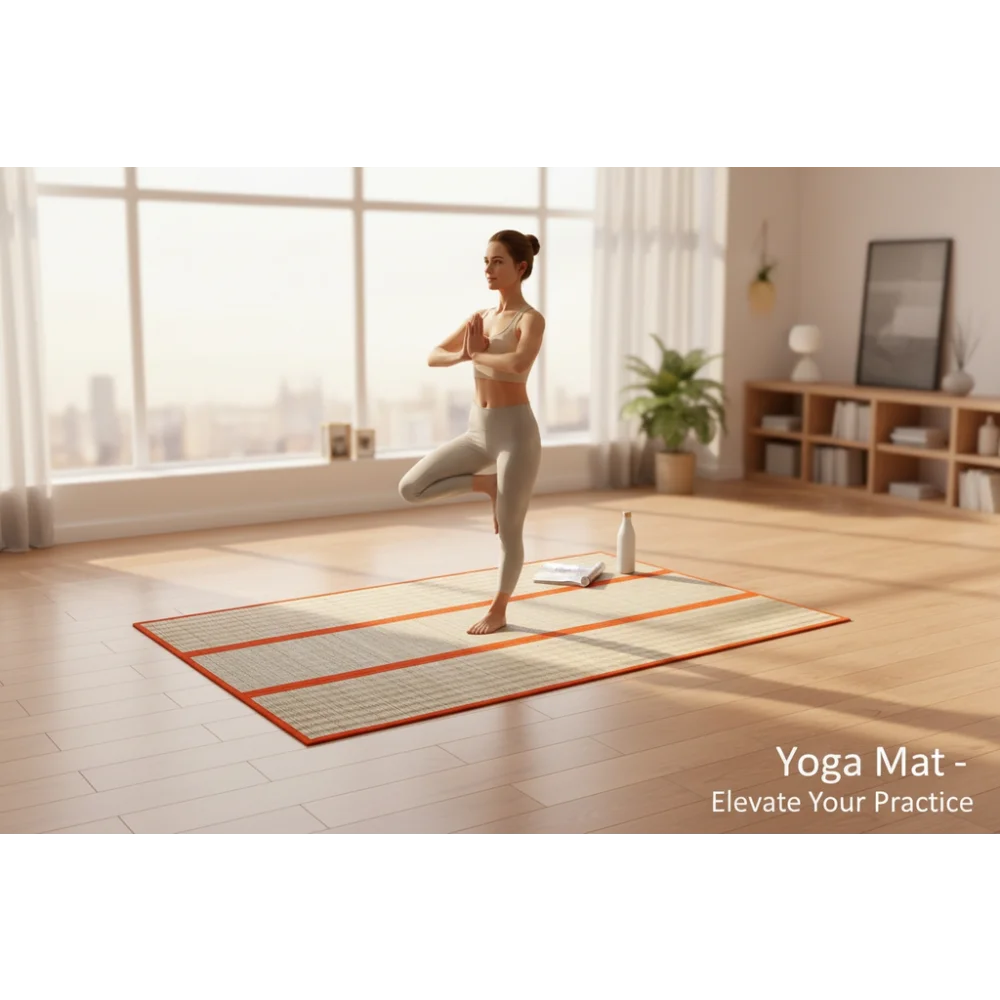 Natural Madurkathi Handwoven Chatai Mat | 100% River Grass Korai Pai | Eco-Friendly Floor, Yoga & Prayer Mat | Traditional Bengali Weaving | Sleeping Mat for Home, Office & Shops