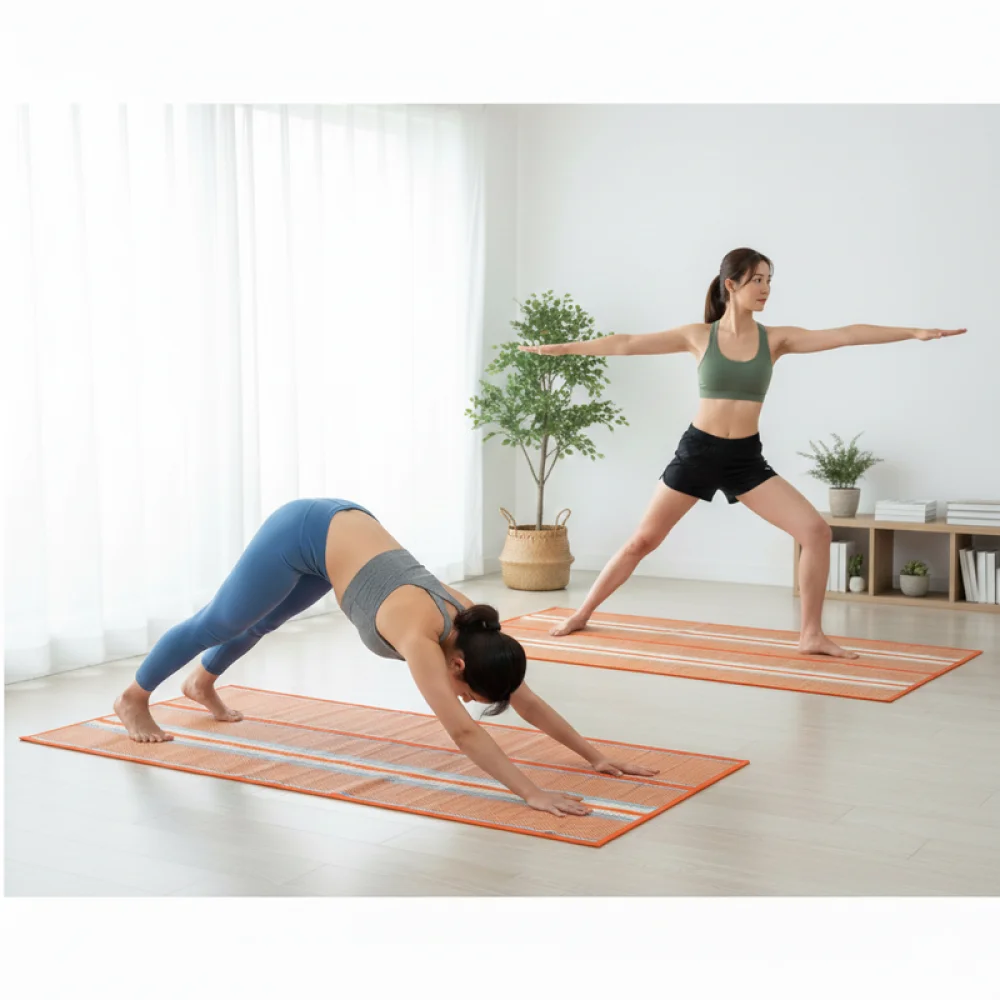 Handcrafted Korai grass Mat Eco comfort for Yoga & Meditation I Natural grass Fitness mats for a Peacefull Practice I Eco friendly Meditation mats I Sustainable picnic mat I Pranayama yogamat I Yogamat for beginners I Outdoor picnic mat I Camping sitting mat I Gym matgift for men women