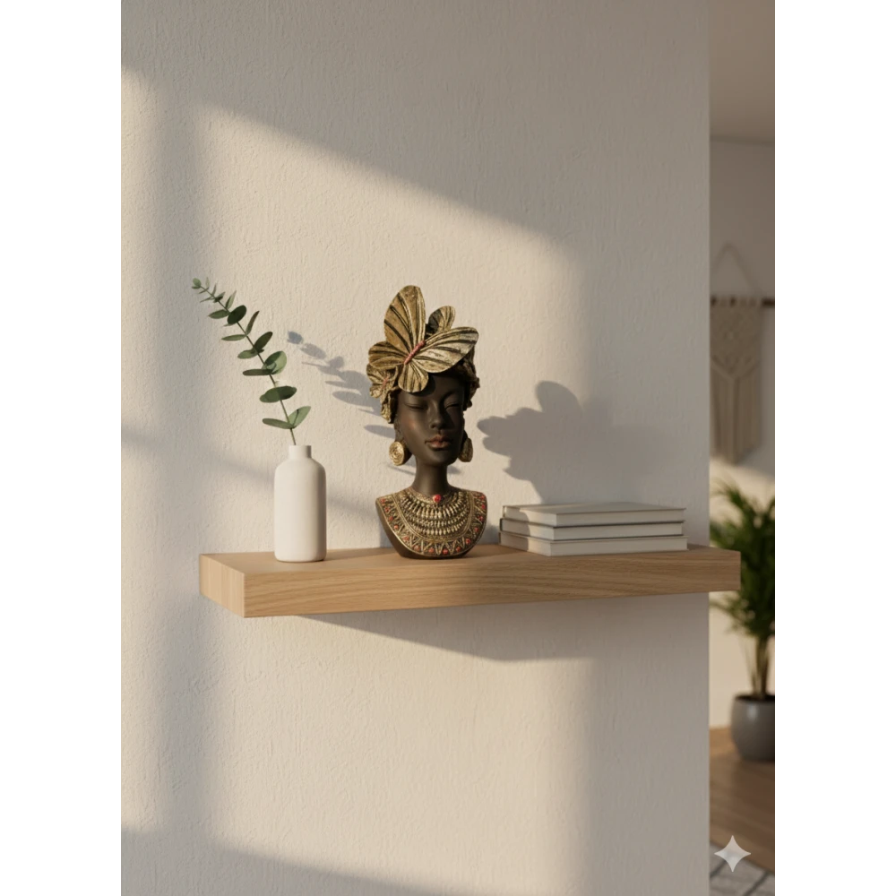 Elegant African Lady Bust Statue – Decorative Butterfly Headgear Figurine for Home & Optimized: Luxury Female Face Sculpture – Artistic Butterfly Lady Showpiece for Living Room & Gifting