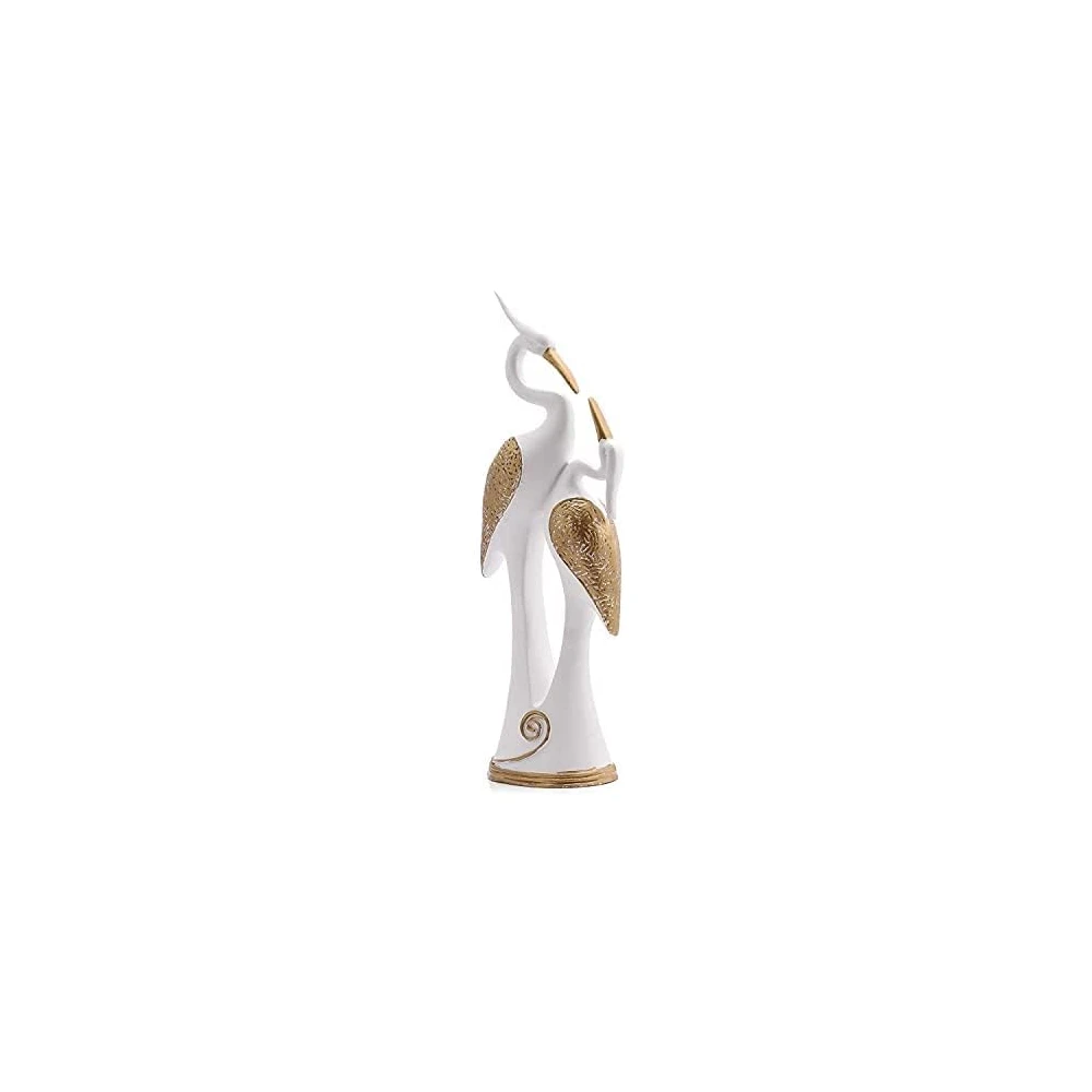 White Polyresin Pair of Kissing Duck Showpiece Home Decor, Office Decor or Perfect for Living Room Decor & Gifting