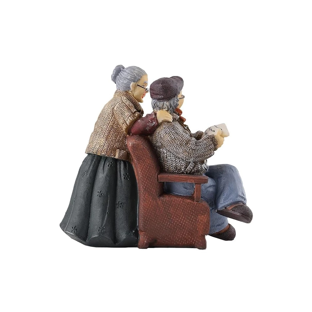 Adorable  Couple  Showpiece - Romantic Anniversary & Valentine’s Day Gift for Parents, Grandparents, and Couples - Decorative Resin Figurine for Home Decor