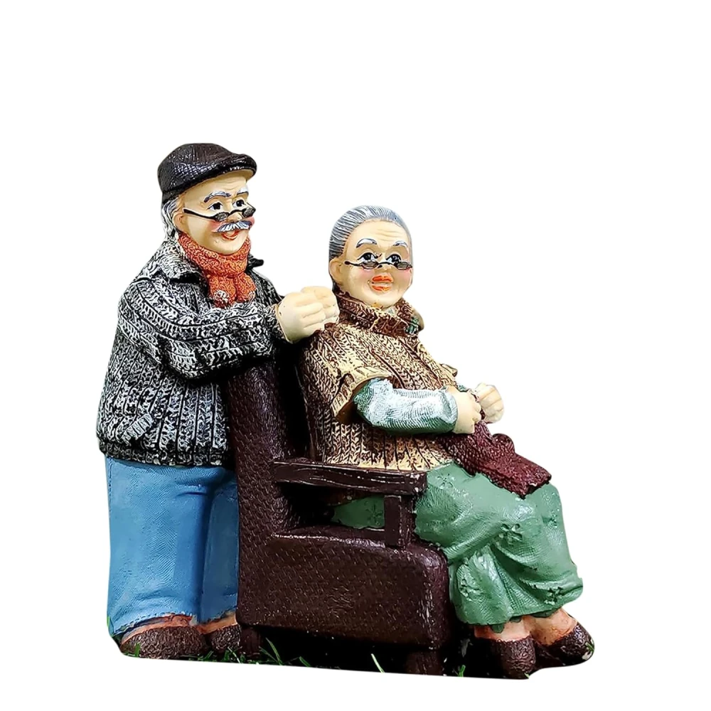 Adorable  Couple   Showpiece - Romantic Anniversary & Valentine’s Day Gift for Parents, Grandparents, and Couples - Decorative Resin Figurine for Home Decor