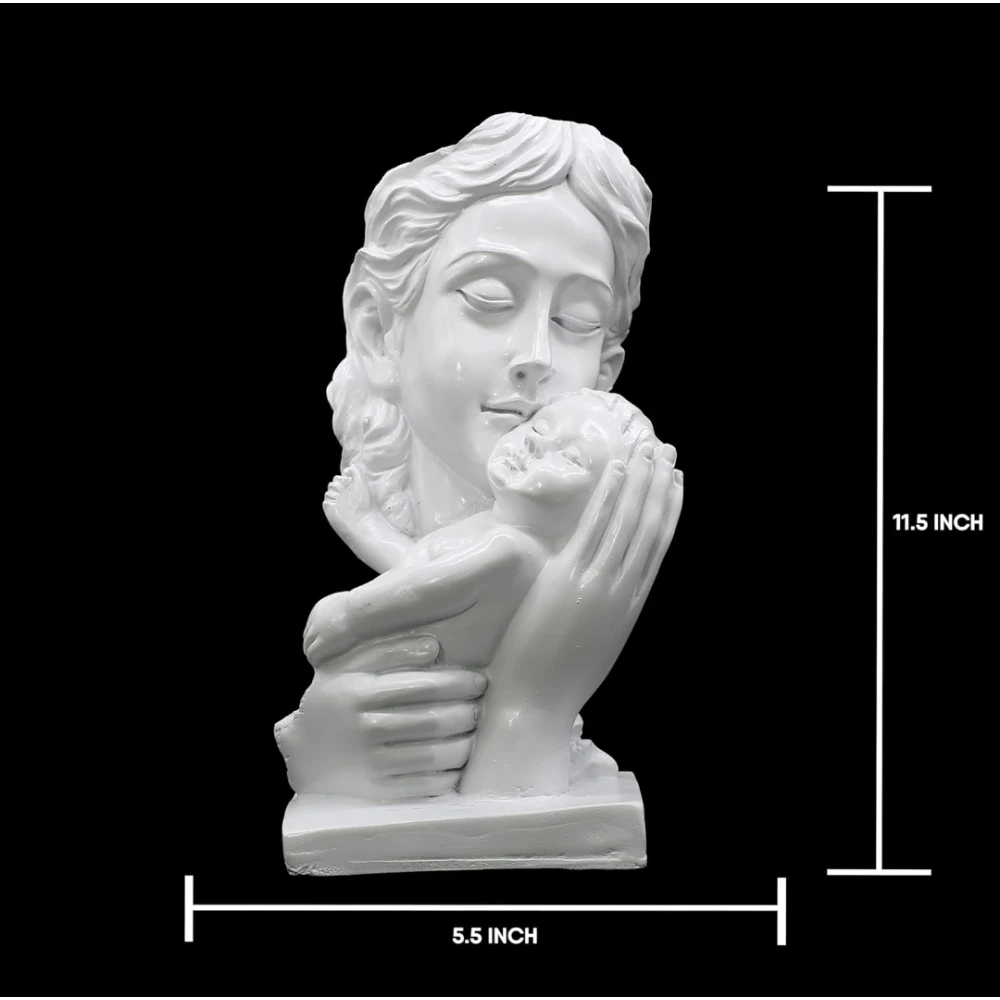 Hand Crafted Mother with baby medium Modern art Sculpture/ Decorative Show piece For Home Decor /Office Decor /Bed room décor/Table Top /Living room décor Ideal For Gifting