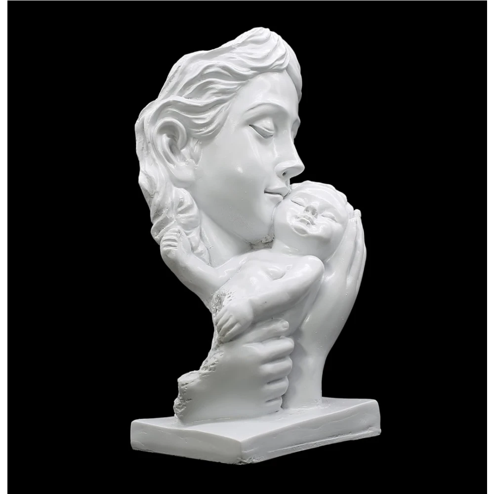 Hand Crafted Mother with baby medium Modern art Sculpture/ Decorative Show piece For Home Decor /Office Decor /Bed room décor/Table Top /Living room décor Ideal For Gifting