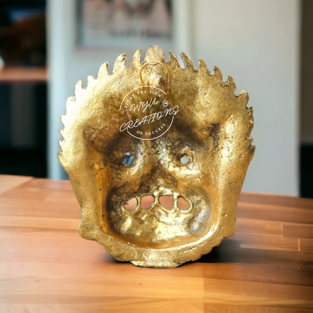 Metal Mahakal Face Mask  GOLDEN