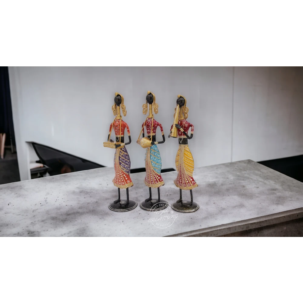 Iron Tribal Lady Musical Doll Metal For Home