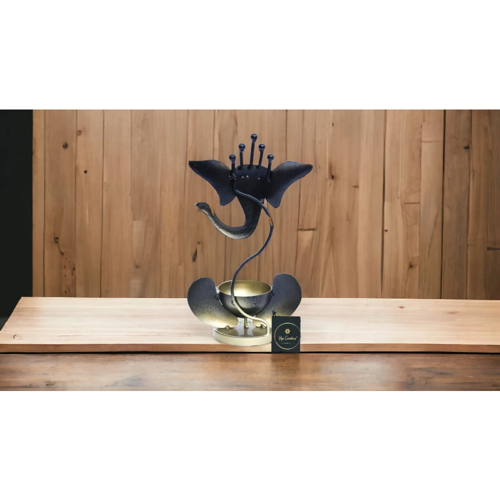 Iron Ganesha Tealight Candle Holder