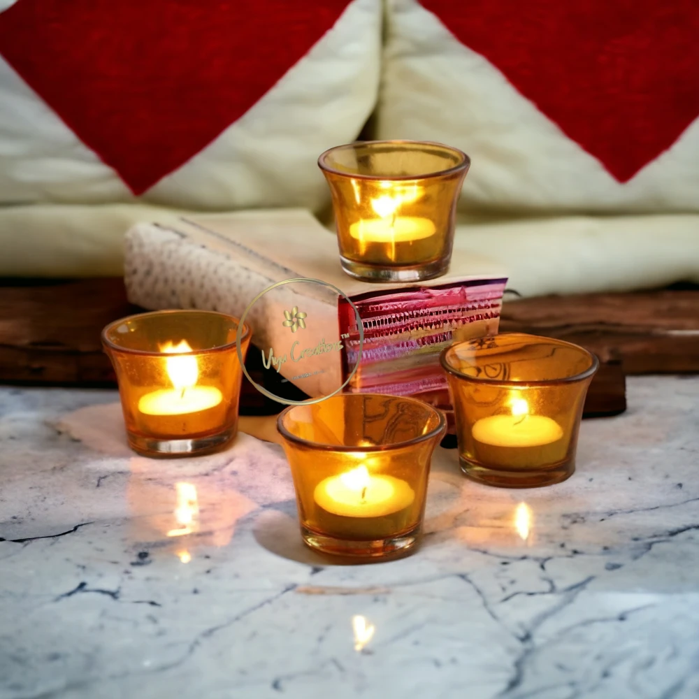 Glass Tealight Candle Holder Decorative
