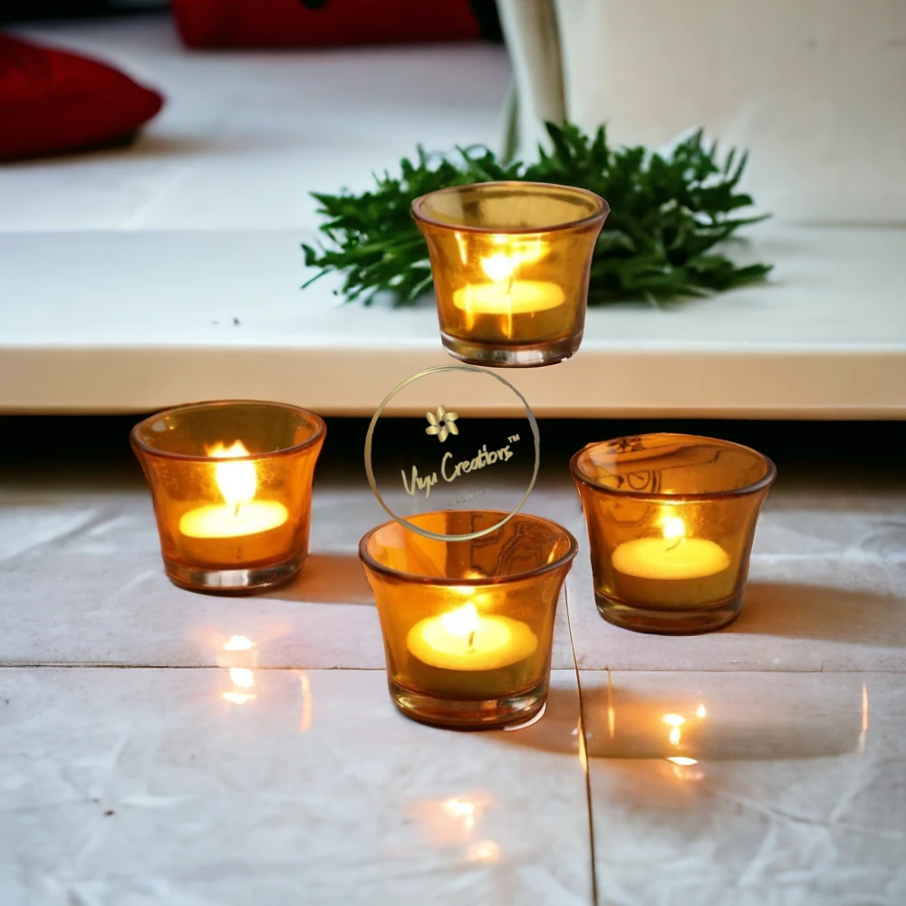 Glass Tealight Candle Holder Decorative