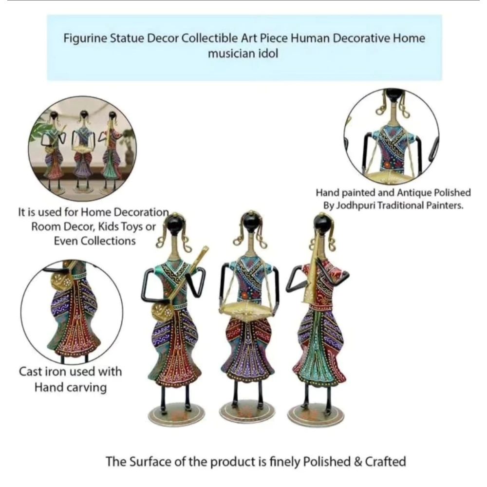 Iron Tribal Lady Musical Doll Metal S