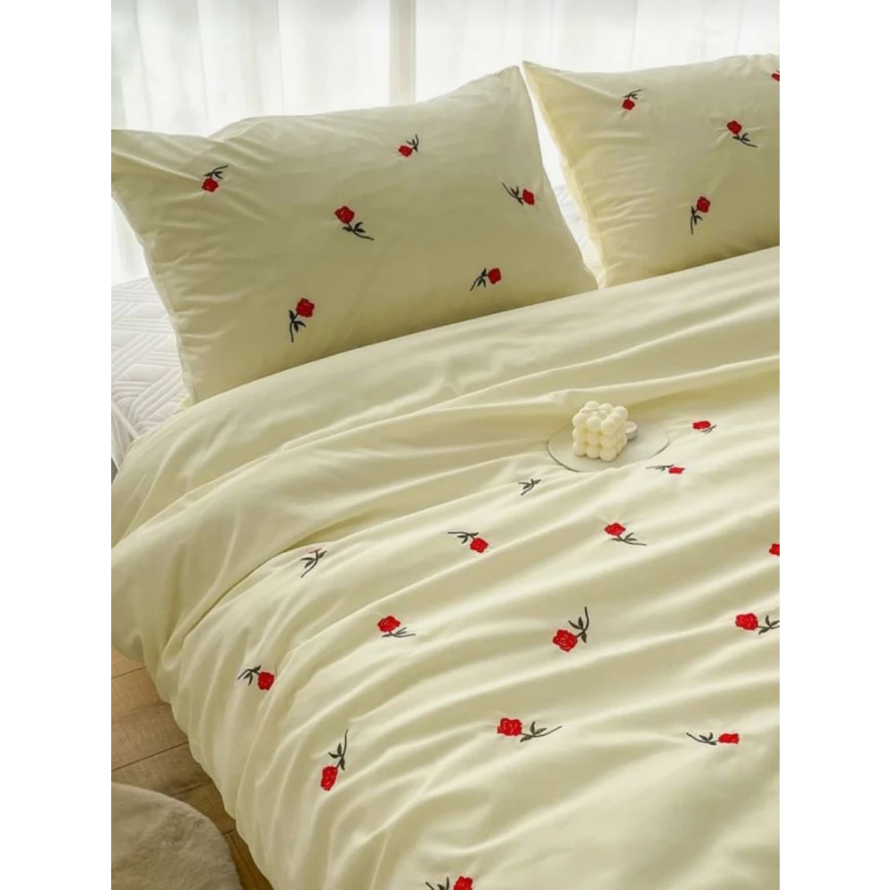Embroided Cotton Bedsheet with 2 pillow covers