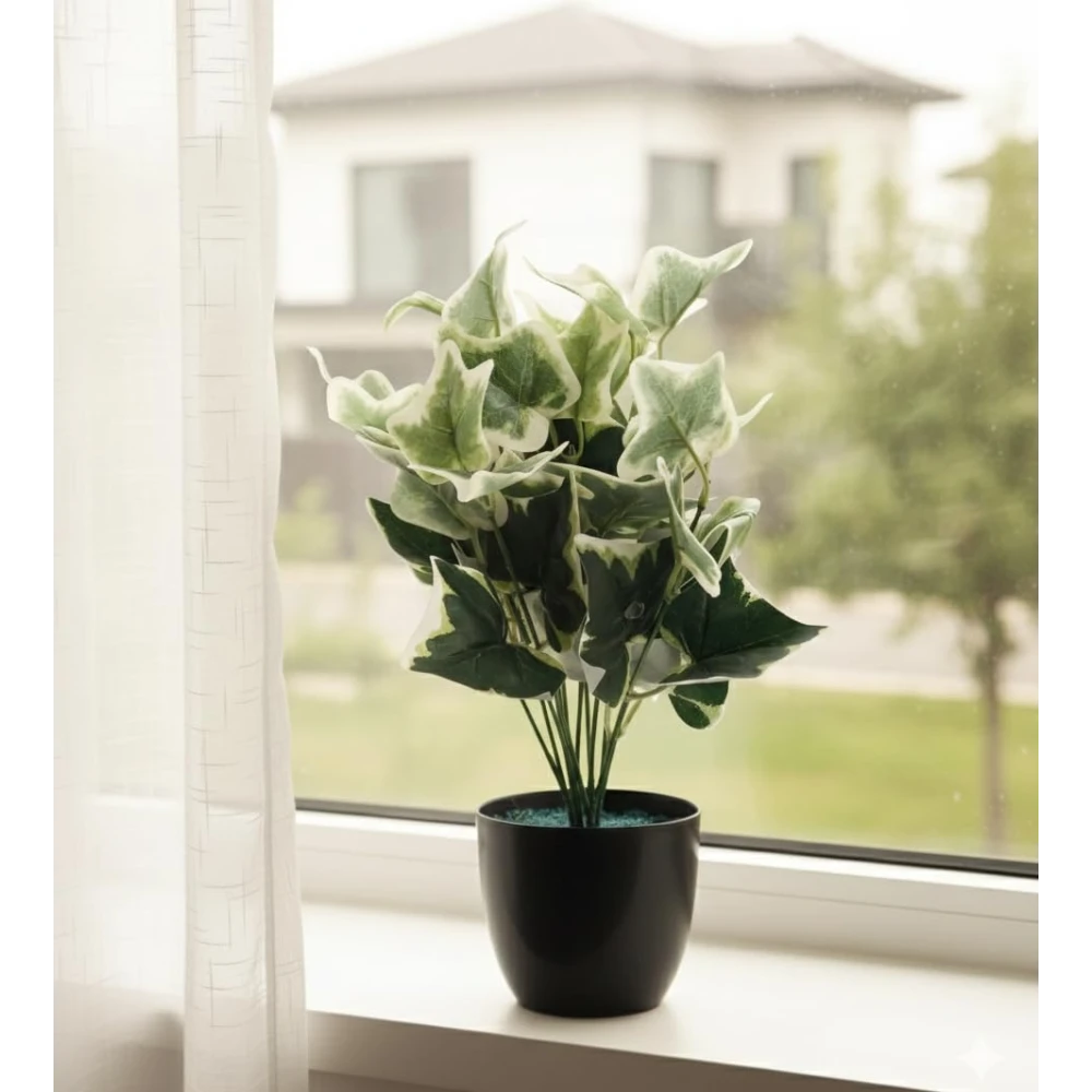 Foliyaj Artificial Ivy Plant with Pot|Potted Artificial Plants for Indoor Home and Office Decor| 30 Cm Tall | 1 Pc