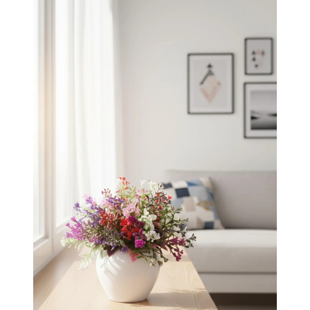 Foliyaj Artificial Plant with MultiColor Leaves|Item for Home Decor | Indoor decoration for Living Room|Potted Plants