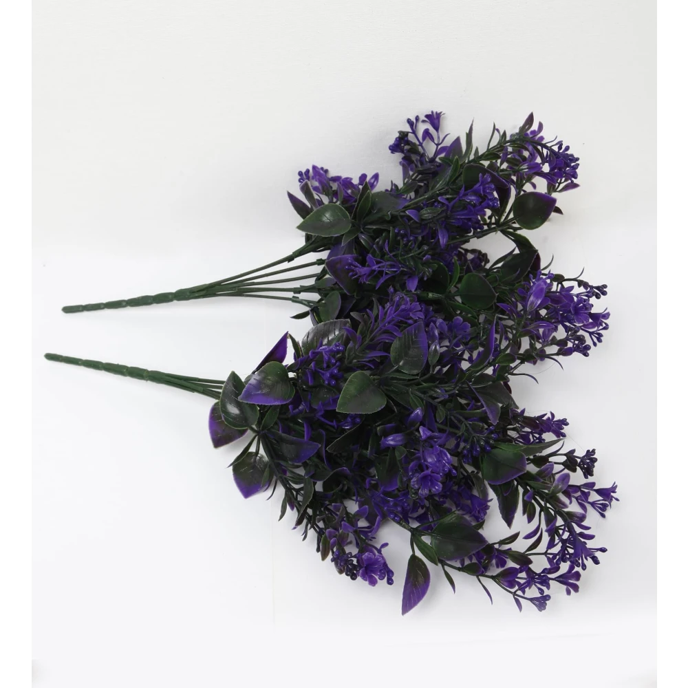 Foliyaj 2 Artificial Tall Purple Leaves Bunch without Vase|Artificial Plants for Indoor Home and Office Decor|Without Pot
