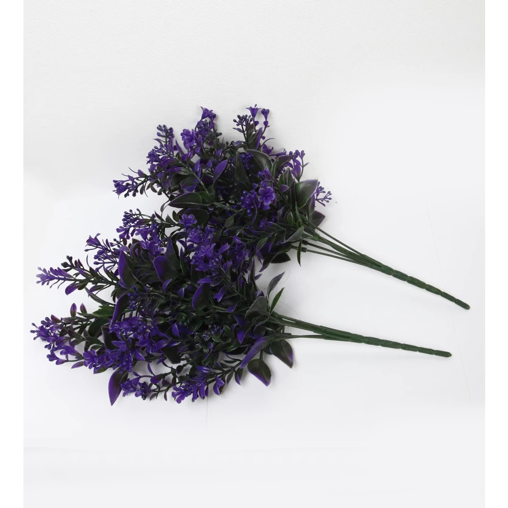Foliyaj 2 Artificial Tall Purple Leaves Bunch without Vase|Artificial Plants for Indoor Home and Office Decor|Without Pot