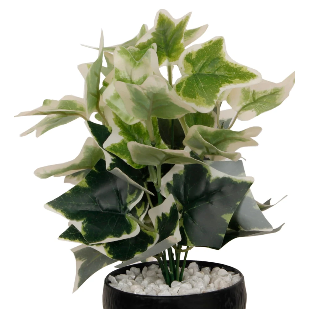 FOLIYAJ Artificial Ivy Plant with Black Pot |Plants for Home Decor| Indoor Plants for Living Room|Potted Plants