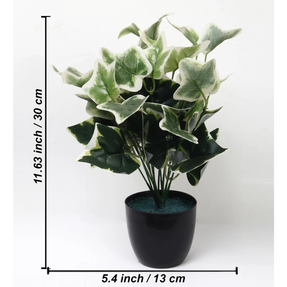 Foliyaj Artificial Ivy Plant with Pot|Potted Artificial Plants for Indoor Home and Office Decor| 30 Cm Tall | 1 Pc