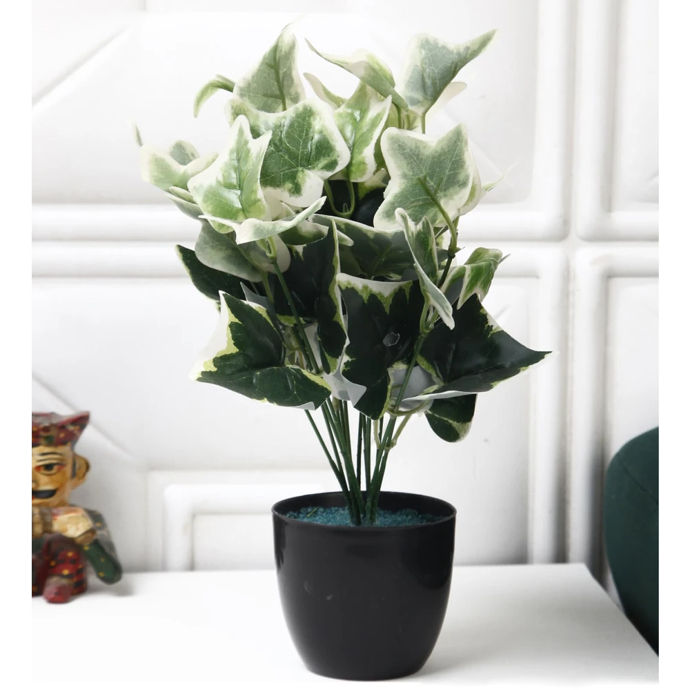 Foliyaj Artificial Ivy Plant with Pot|Potted Artificial Plants for Indoor Home and Office Decor| 30 Cm Tall | 1 Pc