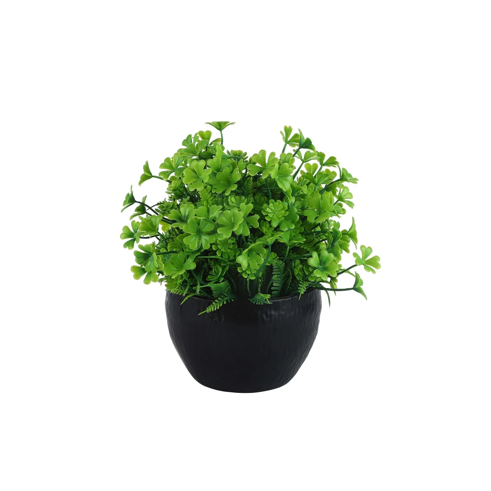 FOLIYAJ Artificial Green Daisy Plant with Pot |Bonsai Tree|Artificial Flower|with Pot|Home Décor for Living Room Home Office Shop|House|Gift|Decoration