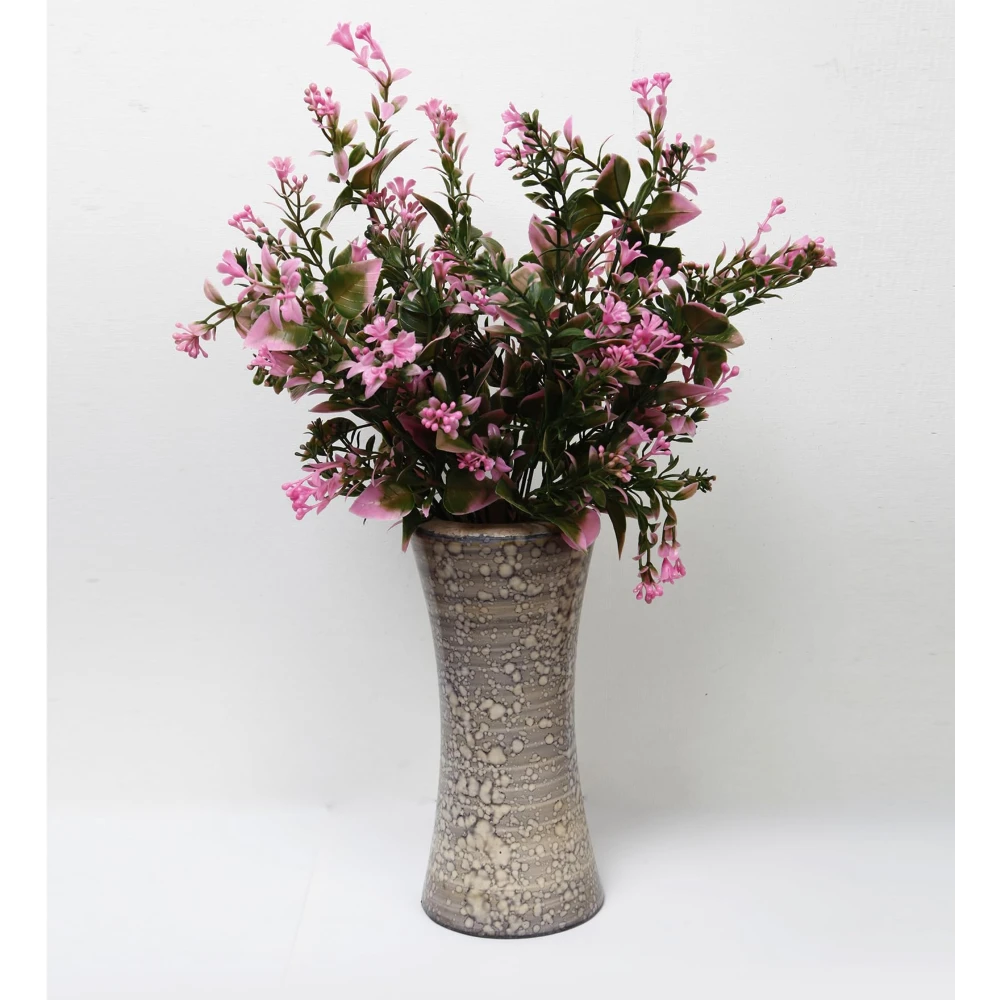 Foliyaj 2 Artificial Tall Pink Leaves Bunch without Vase|Artificial Plants for Indoor Home and Office Decor|Without Pot