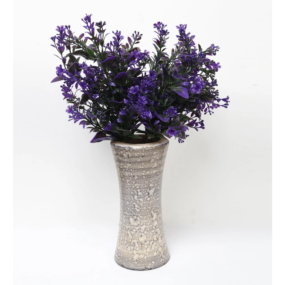 Foliyaj 2 Artificial Tall Purple Leaves Bunch without Vase|Artificial Plants for Indoor Home and Office Decor|Without Pot