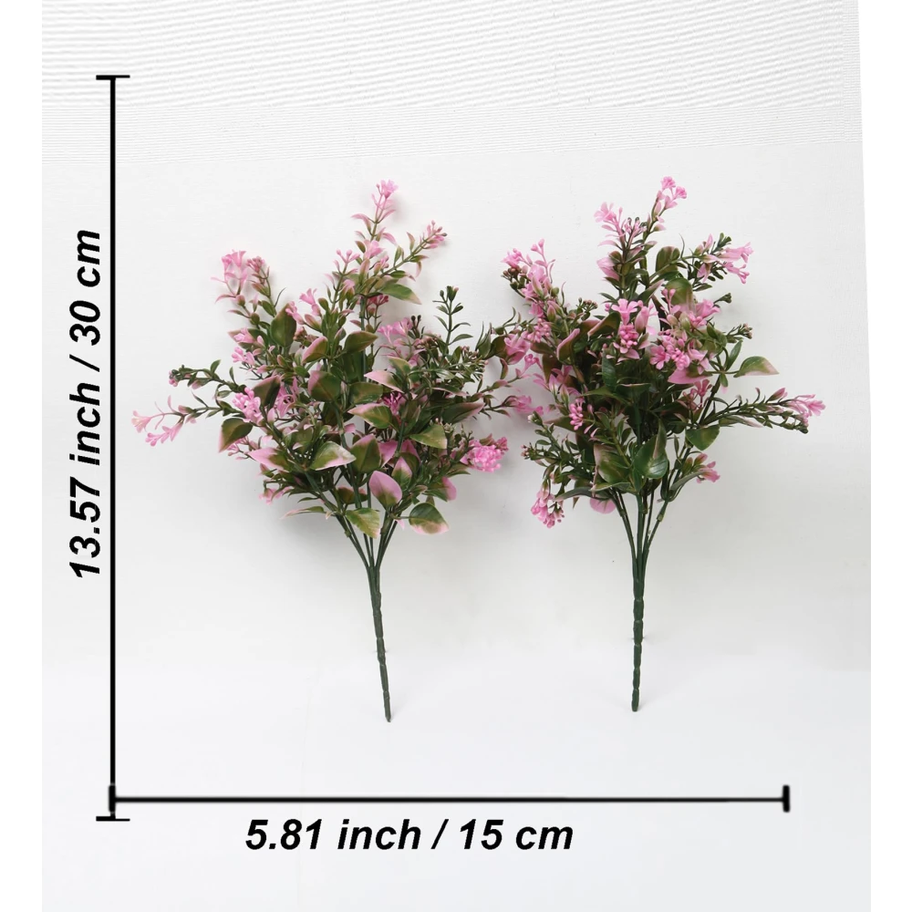 Foliyaj 2 Artificial Tall Pink Leaves Bunch without Vase|Artificial Plants for Indoor Home and Office Decor|Without Pot