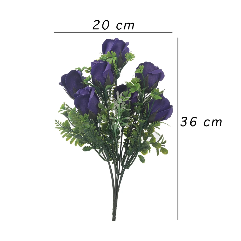 FOLIYAJ 2 Bunches of Artificial Blue Roses|Bonsai Tree|Artificial Flower|with Pot|Home Décor for Living Room Home Office Shop|House|Gift|Decoration