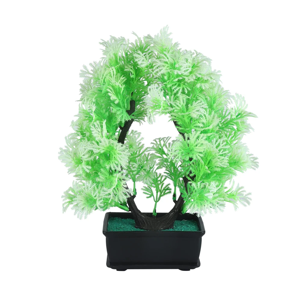 FOLIYAJ Artificial White Green Plant with Pot |Bonsai Tree|Artificial Flower|with Pot|Home Décor for Living Room Home Office Shop|House|Gift|Decoration