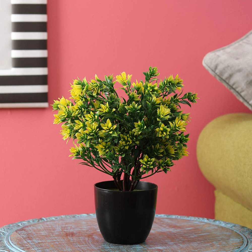 FOLIYAJ Artificial Plant Flower Bonsai Tree with Pot for Home Decor Living Bed Rooms and Office