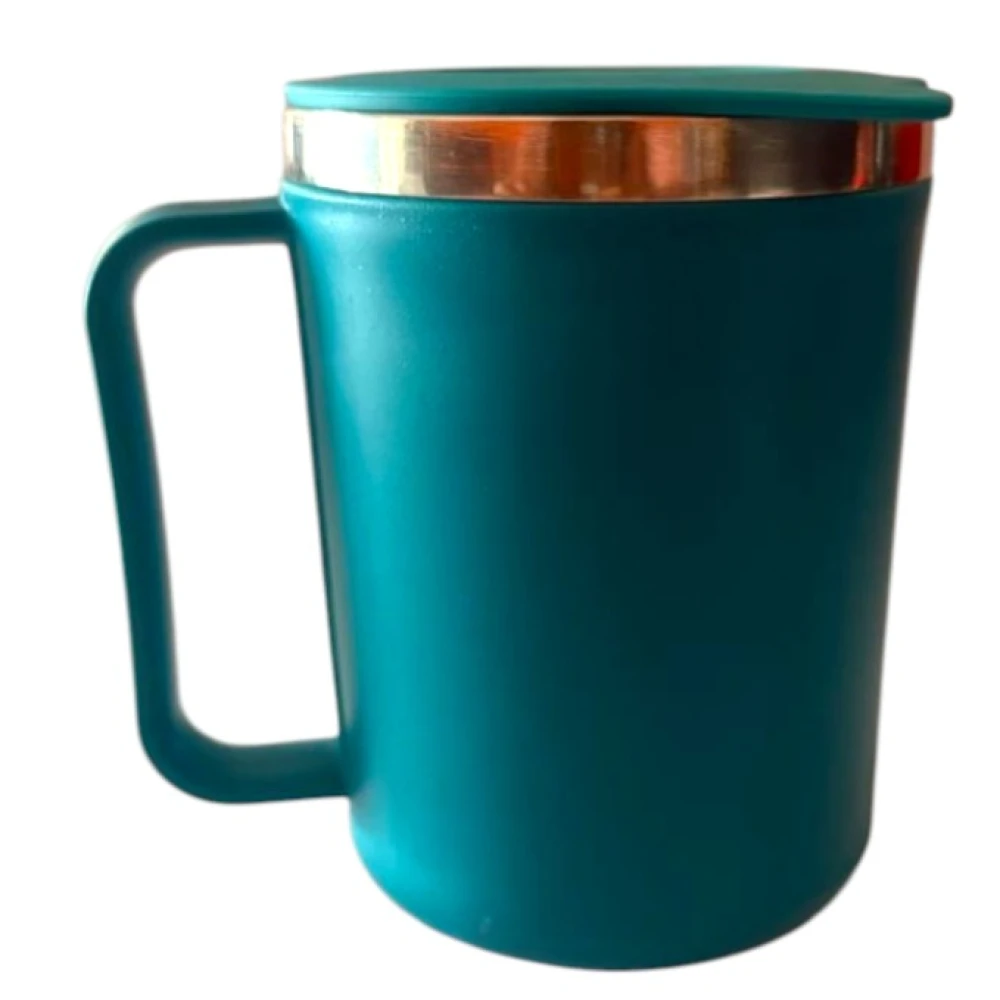 Happy Mug With Silicon Ring - 400 Ml