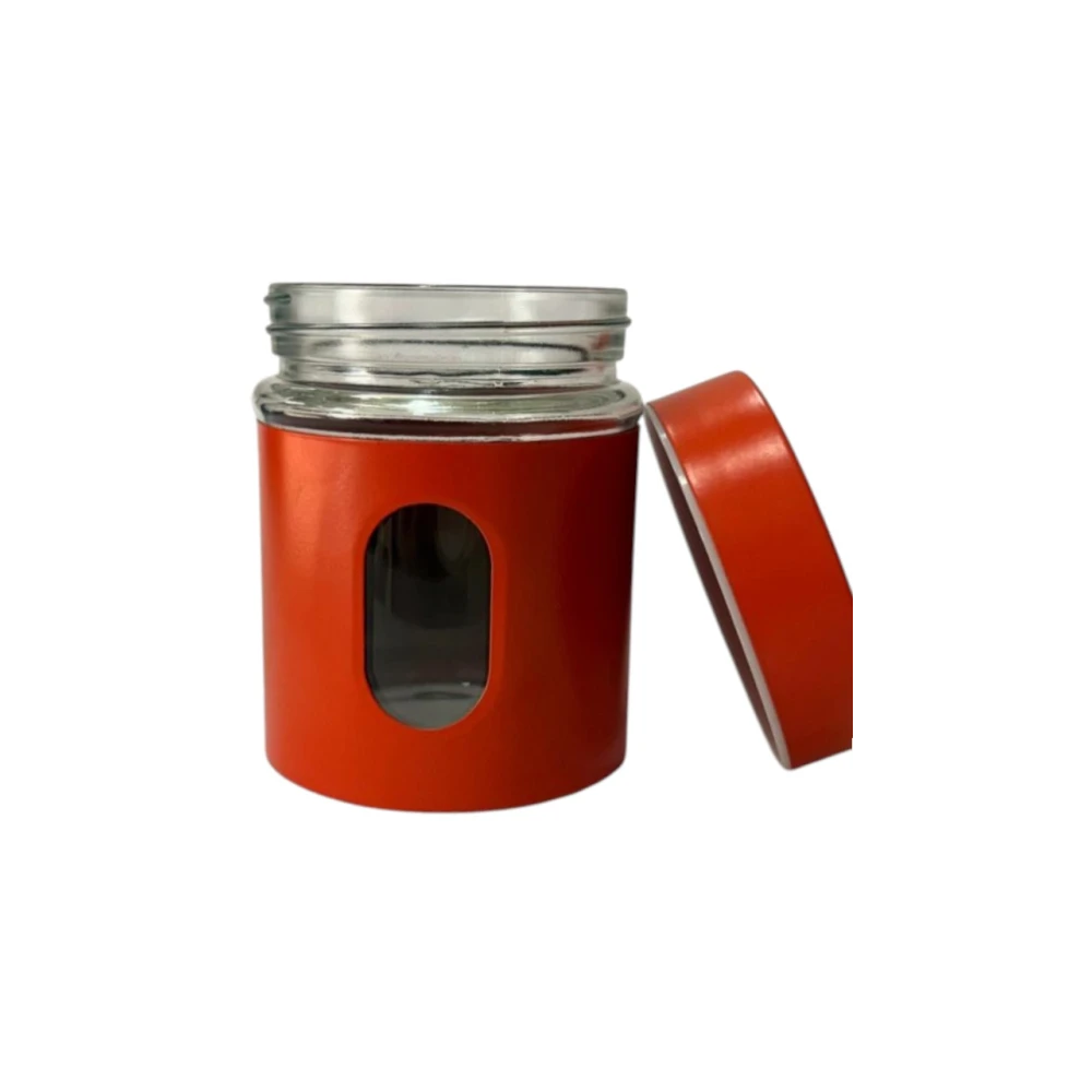 Glass Storage Canister With Viewing Window (Pack Of 2)