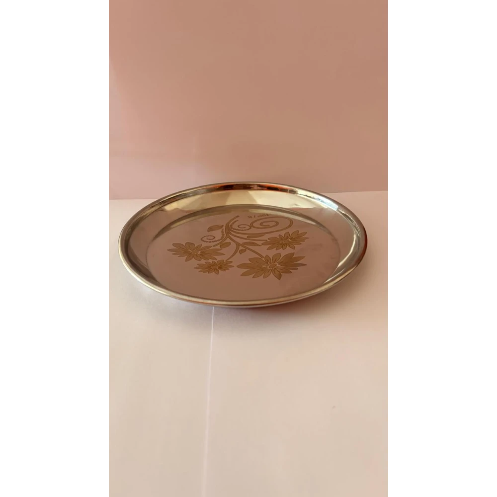 S.S. Round Prasadam & Puja Plate (Pack of 2)