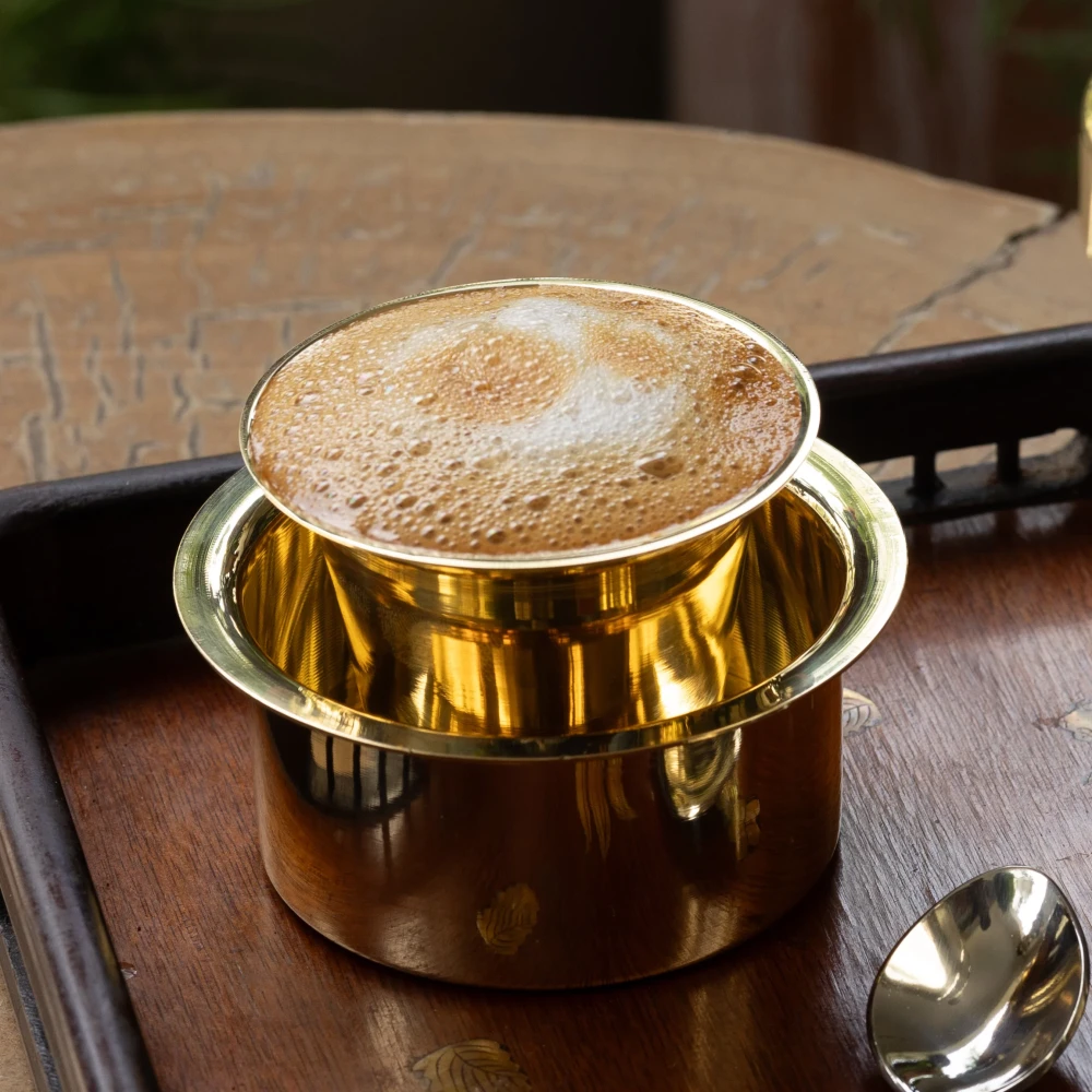 Authentic Brass Filter Coffee Set (Pack of 1)