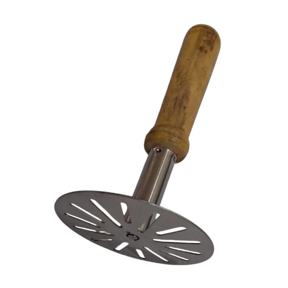 Heavy-Duty S.S. Potato Masher with Comfort Grip Wood Handle