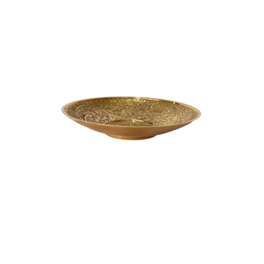 Royal Brass Engraved Tea Cup Set (Pack Of 1)