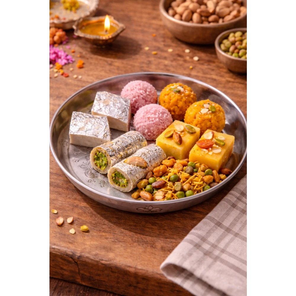 S.S. Round Prasadam & Puja Plate (Pack of 2)