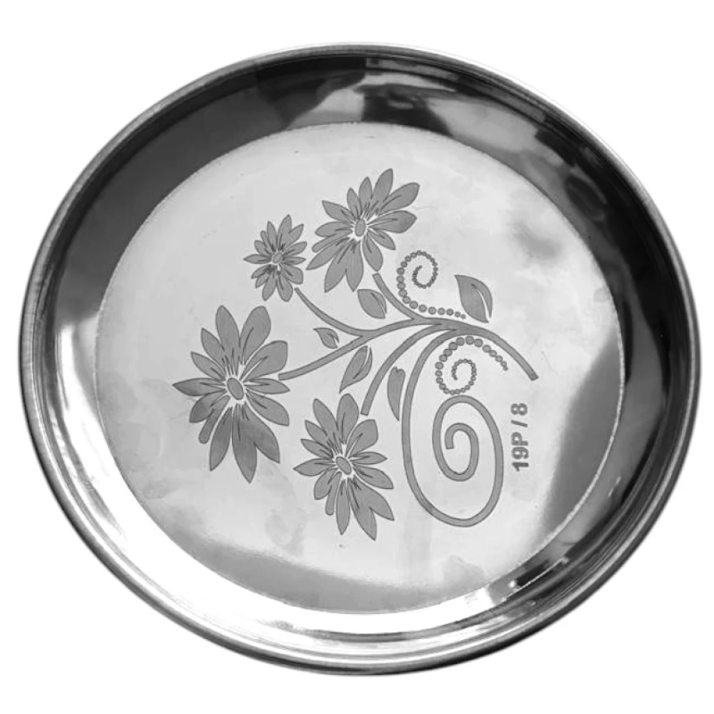 S.S. Round Prasadam & Puja Plate (Pack of 2)