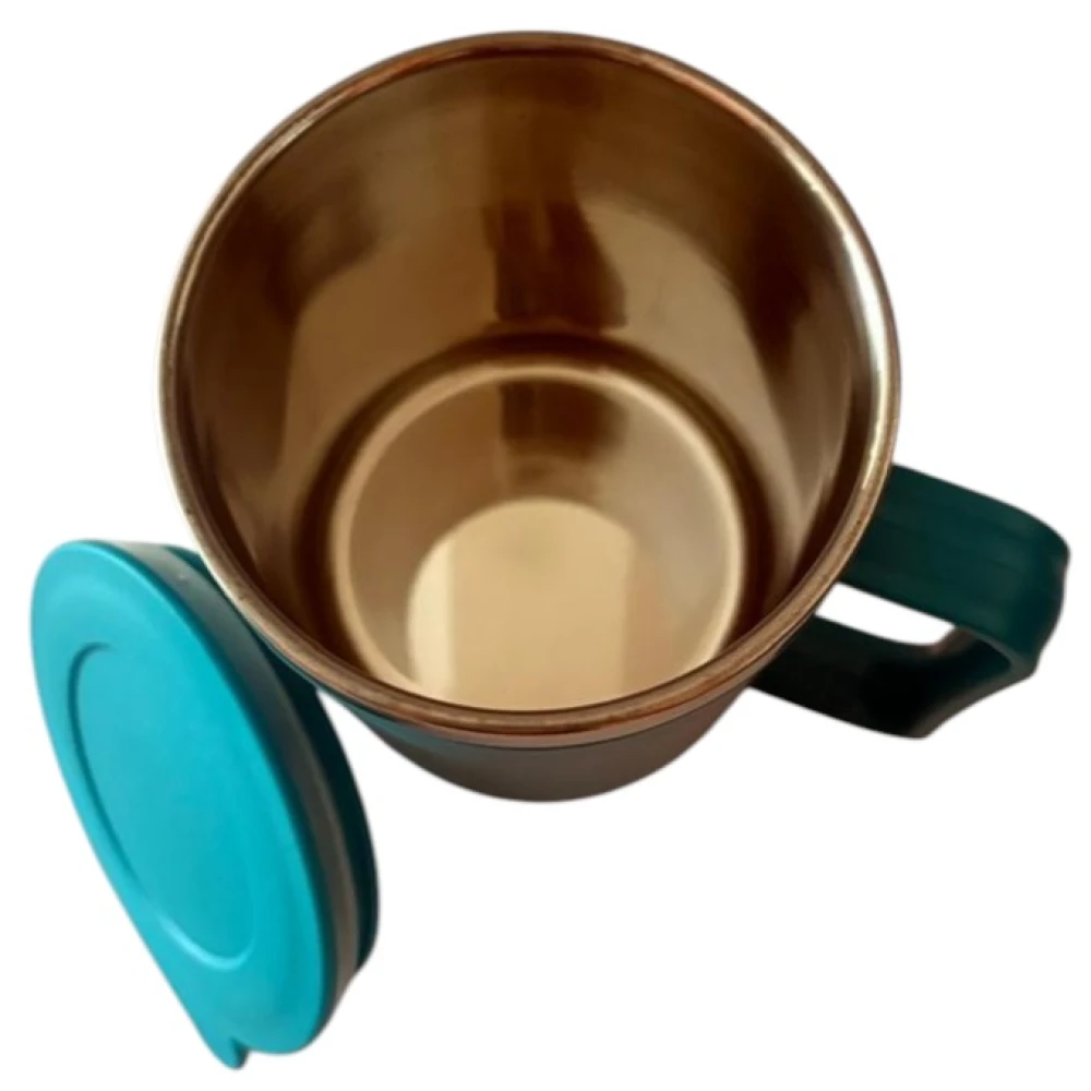 Happy Mug With Silicon Ring - 400 Ml