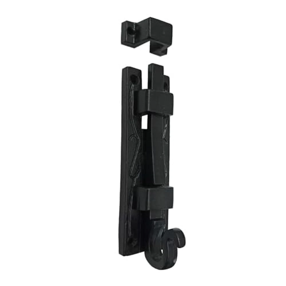 Shristy Hardware Cappadocia Black Antique Iron Door Bolt - (Black Powder Coated Finish) - Supplied as 2 Pieces Per Pack