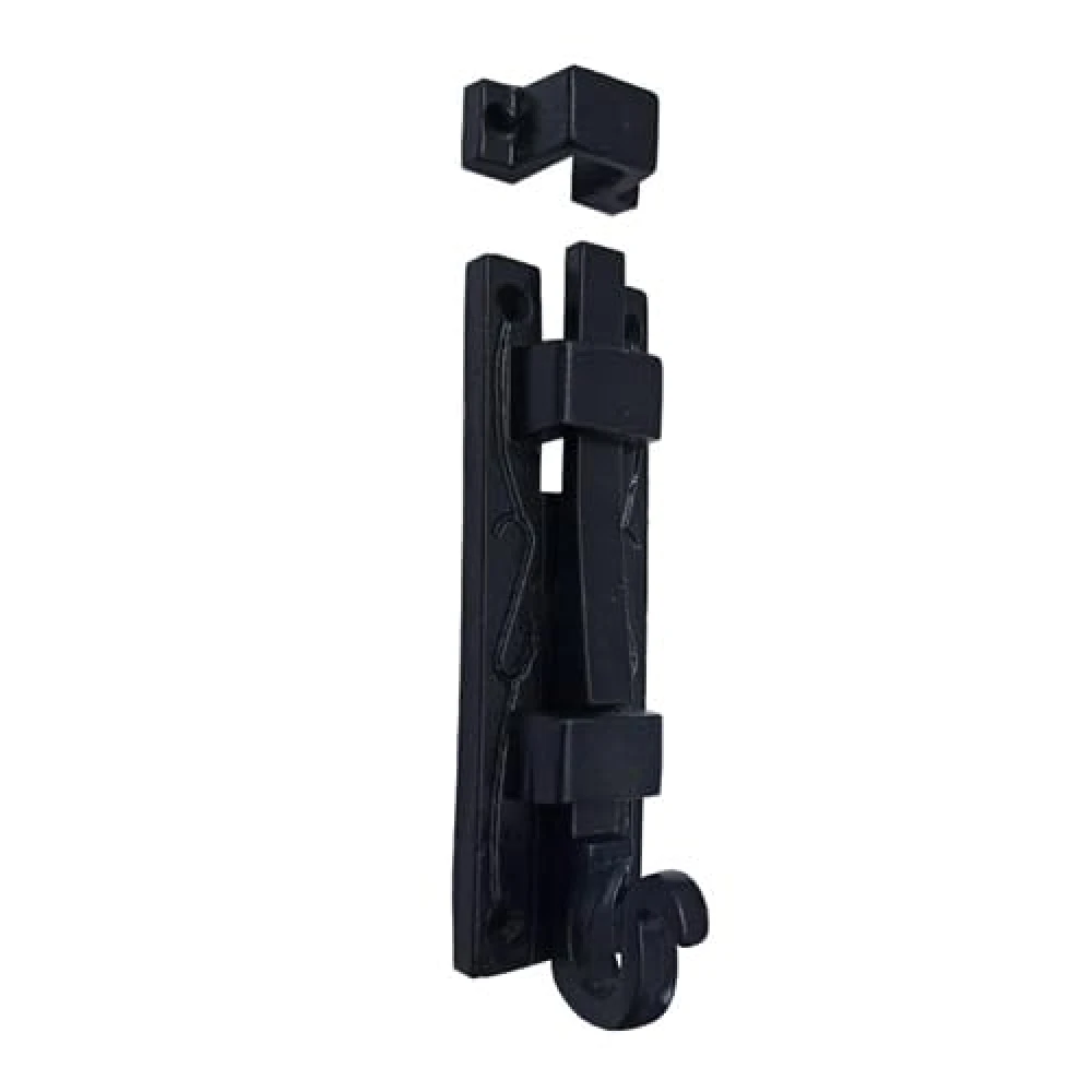 Shristy Hardware Cappadocia Black Antique Iron Door Bolt - (Black Powder Coated Finish) - Supplied as 1 Pieces Per Pack