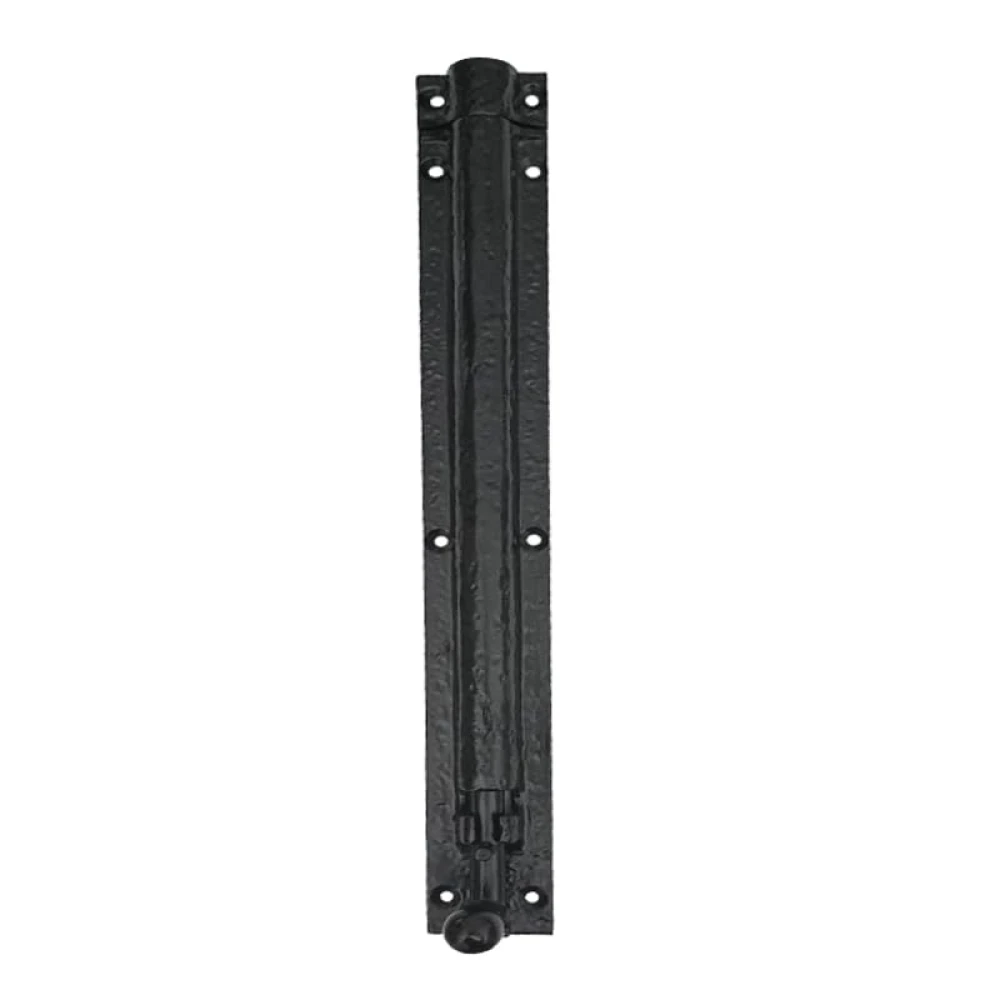Shristy Hardware 12" "Elishua Black Antique Iron Door Bolt (Pack of 1 Black Powder Coated Finish)