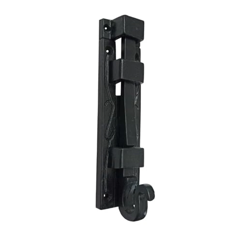 Shristy Hardware Cappadocia Black Antique Iron Door Bolt - (Black Powder Coated Finish) - Supplied as 2 Pieces Per Pack