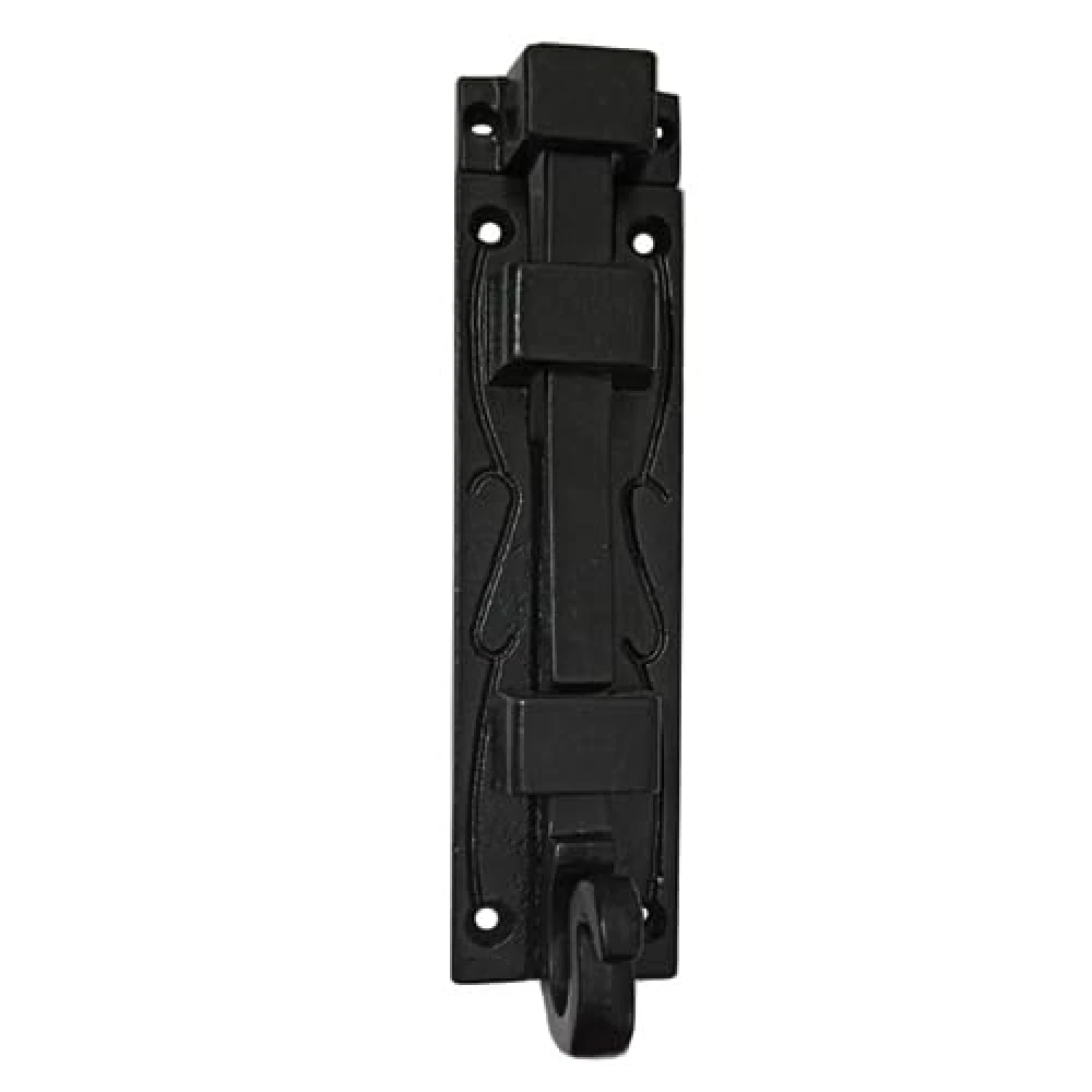 Shristy Hardware Cappadocia Black Antique Iron Door Bolt - (Black Powder Coated Finish) - Supplied as 1 Pieces Per Pack