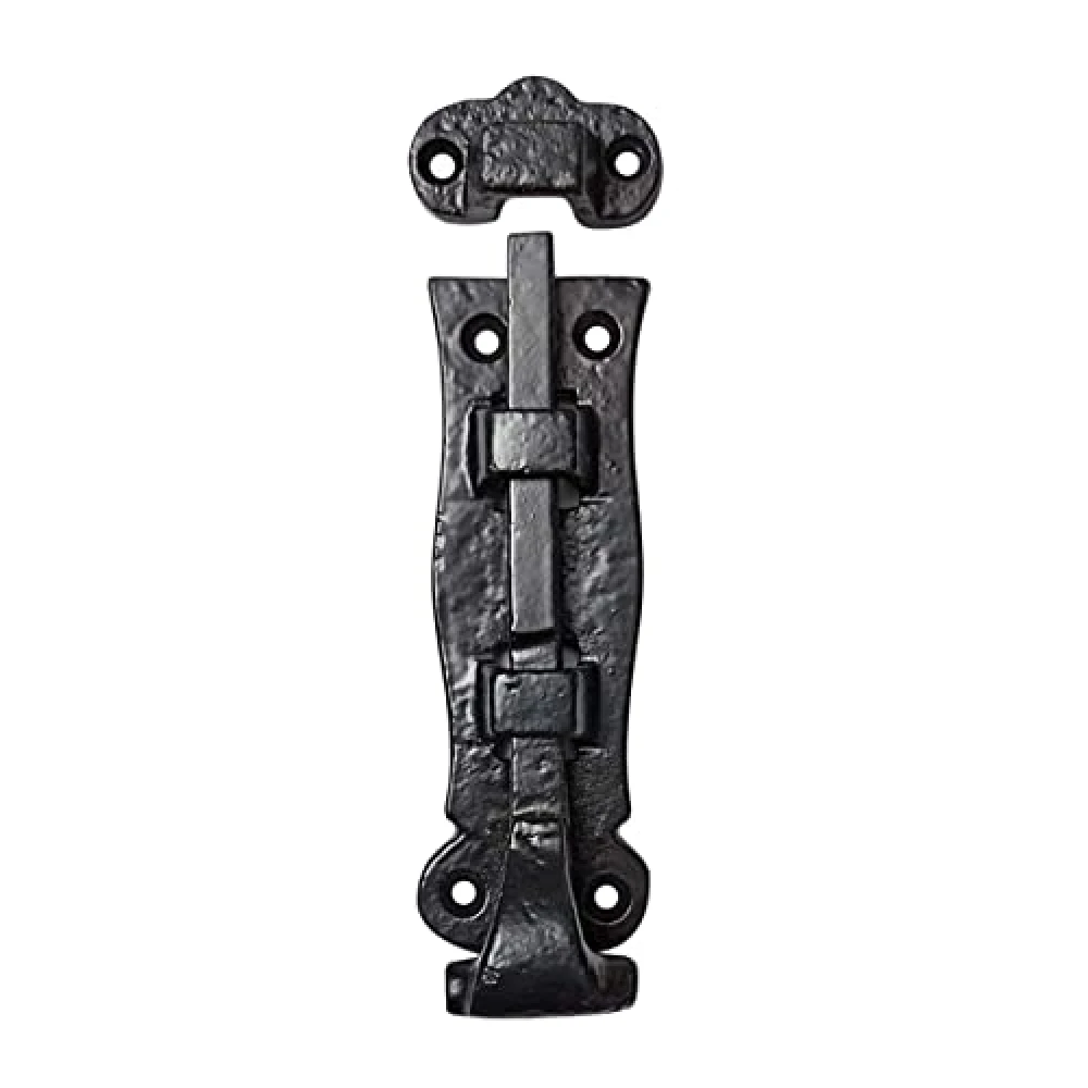 Shristy Hardware 5 Inch “Bedaiah” Antique Iron Door Bolt - (Black Powder Coated Finish) - Supplied as 4 Pieces per Pack